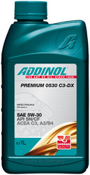Купить моторное масло Addinol Premium 0530 C3-DX 5W-30, 1л Синтетическое | Артикул 4014766073570